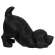Black Resin Playful Puppy Figurine #65356