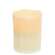 White Dripped 4" Timer Pillar Candle - Amber Light