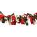 Primitive Red, Green & White Rag Garland;