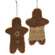 2 Set Gingerbread Boy & Girl Ornaments