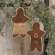 2 Set Gingerbread Boy & Girl Ornaments #CS39004