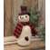 Red & Black Buffalo Check Patches Snowman Doll #CS39039