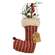 Fa La La Stuffed Ticking Stripe Stocking Ornament #CS39055