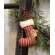 Fa La La Stuffed Ticking Stripe Stocking Ornament #CS39055