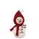 Stuffed Felt Hoodie Snowman with Candy Cane Ornament