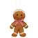 Stuffed Felt Gingham Bow Tie Gingerbread Boy Ornament