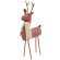 Stuffed Standing Candy Cane Woodland Reindeer with Scarf #CS39134