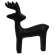 Black Cast Iron Standing Reindeer Figurine, Small 18074B