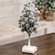 Flocked Bristle Pine Tree w/Cones on Log, 9" 18411;
