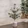 Flocked Bristle Pine Tree w/Cones, 12" 18412;
