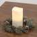 Iced Weeping Pine Candle Ring, 4" 18425