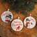 Winter Word Snowman Round Beaded Ornament, 3 Asstd. 37962;