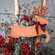 Reindeer w/Buffalo Check Scarf Planter Stake 38089;