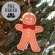 Wooden Bow Tie Gingerbread Ornament 38091