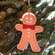Wooden Bow Tie Gingerbread Ornament 38091;
