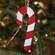 Glittered Wooden Candy Cane Ornament, 6.5" 38117