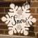 Glittered Let it Snow Snowflake Sign 38158