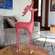 Distressed Red & Gold Painted Metal Standing Deer 60476