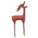 Distressed Red & Gold Painted Metal Standing Deer 60476