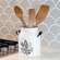 White Metal Kitchen Utensils Milk Can 70162