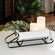 Distressed White Wood & Metal Sled 70167;