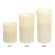 White Dripped 4" Timer Pillar Candle - Amber Light #84677