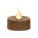 Short Distressed Brown Timer Tealight 1.25" x 1.5"