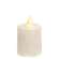 Warm Glow White Glitter Flicker Flame Timer Pillar, 2.5" #85131