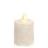 Warm Glow White Glitter Flicker Flame Timer Pillar, 2.5"