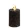 Warm Glow Textured Black Flicker Flame Timer Pillar, 3" #85133