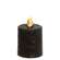 Warm Glow Textured Black Flicker Flame Timer Pillar, 2.5" #85134