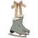 38196 Distressed Wooden Blue Ice Skates with Burlap Bow, 2 Set;