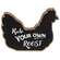 Rule Your Own Roost Wooden Chicken Sitter