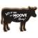 Let Go and Moove Along Wooden Cow Sitter