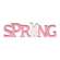Pink Spring & Bunny Cutout Wood Sitter