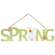 Green Spring & Bunny Cutout Wood Hanger