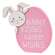Bunny Kisses Easter Egg Wooden Sitter