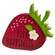 Pick Happiness Wooden Strawberry Sitter