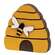 Layered Wood Bee & Beehive Block