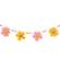 Beaded Spring Flowers Wooden Garland
