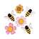 6 Set - Flowers & Bees Wooden Bowl Fillers