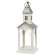 White Metal Church Pillar Lantern 91163