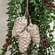 Champagne Glitter Hanging Pinecone Trio SR240064;