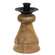 Natural Wood & Metal Cone Spindle Taper Holder - 6.25"