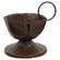 Rusty Look Metal Urn Bowl Taper Holder