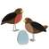 3 Set - Chunky Wood Robin & Egg Sitters