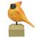 Carved Chunky Wood Female Cardinal on Base