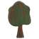 Distressed Carved Wood Maple Tree Sitter