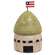Distressed Carved Wood Americana Silo