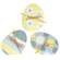Dots & Stripe Wooden Easter Egg Sitter with Jute Bow - 3 Asstd.